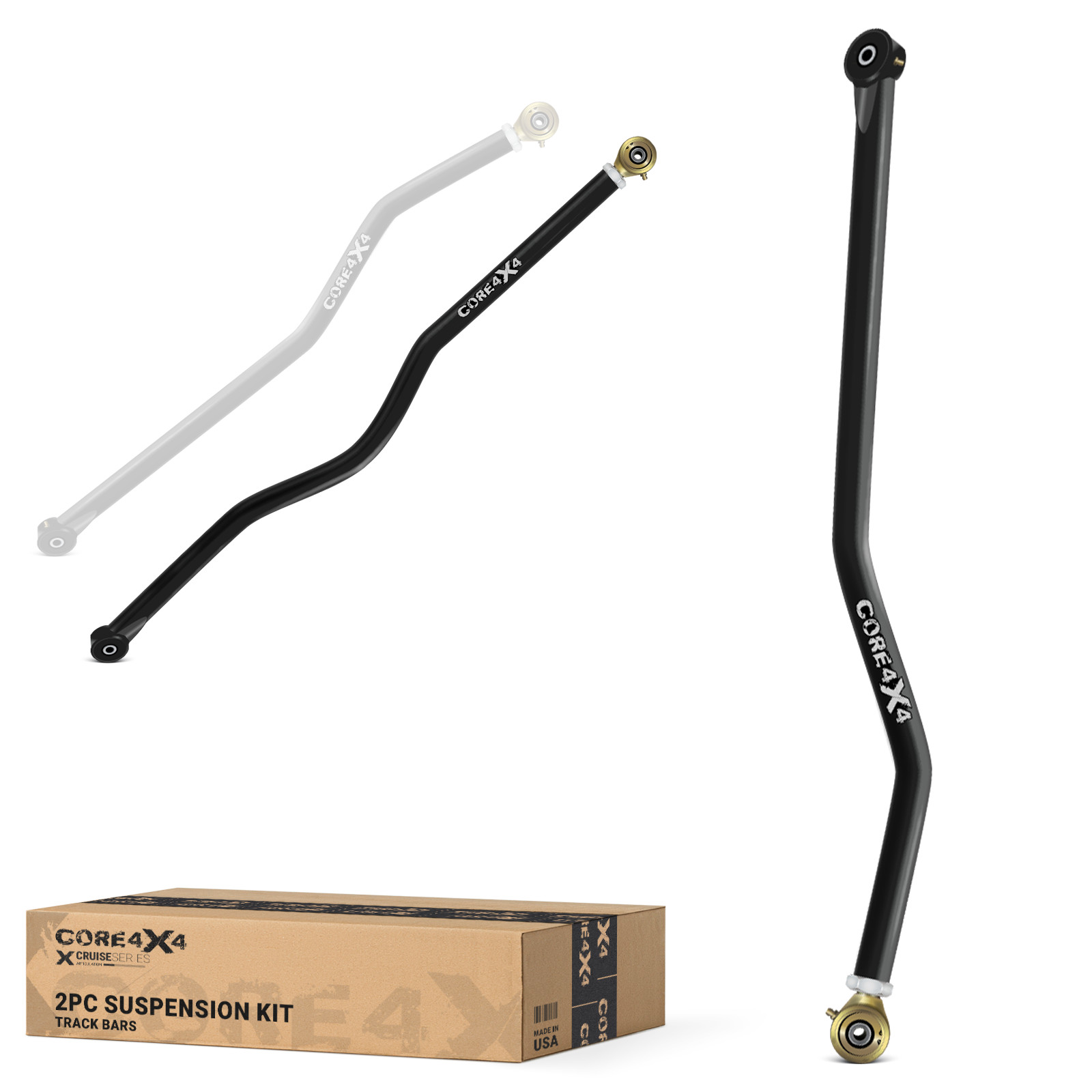 Core 4x4 Jeep Wrangler JK JKU 07-18 2pc Cruise Series Front & Rear Track Bars