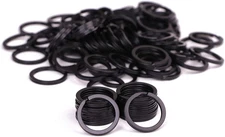 100PCS Black Metal Key Rings Bulk Flat Split Key Chain Part Connector Keyring Cl