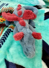 Jellycat London Little Dexter Dragon Plush Teal Maroon Small 12  
