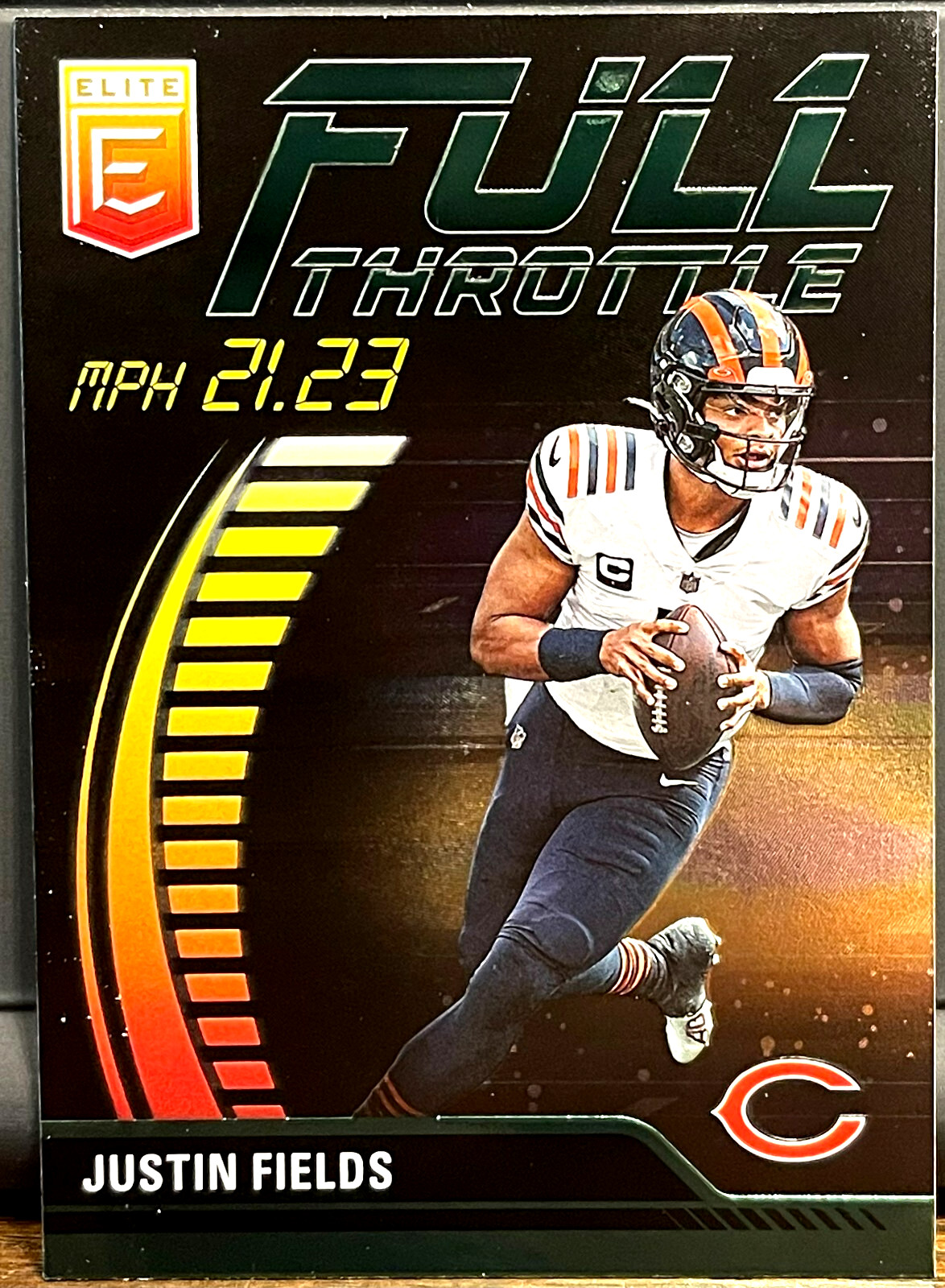 2023 Elite Full Throttle Green #17 Justin Fields Chicago Bears