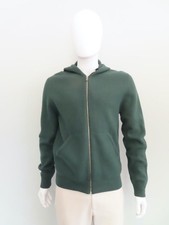 PRADA Dark Green Men's Full Zip Hooded Sweater/Cardigan EU 50/US 40