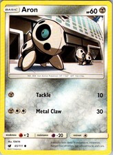 Pokemon SM - Crimson Invasion Aron 65/111 NM