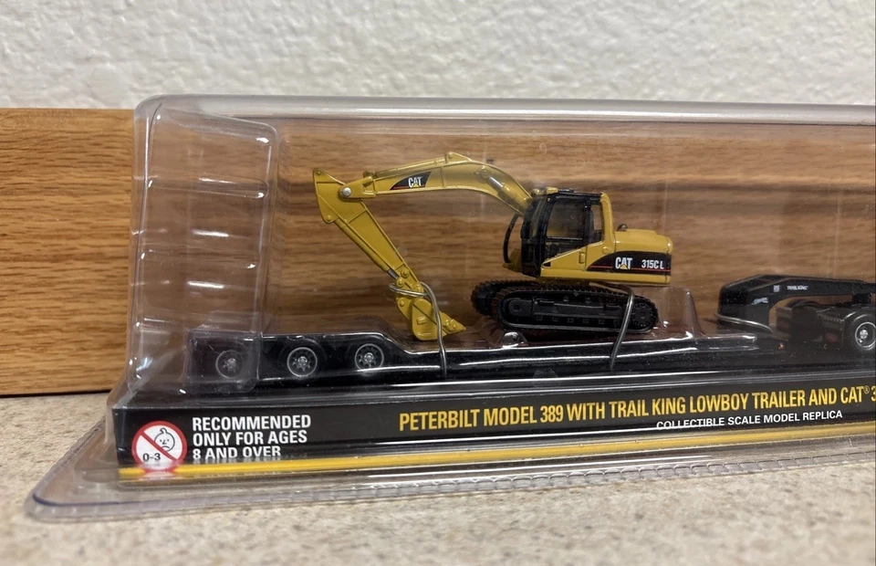 Remolque Norscot Peterbilt 389 King Lowboy Cat 315C L excavadora hidráulica 1:87 Foto 3 de 4