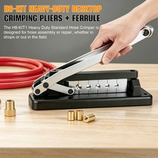 Heavy Duty Bench Hose Crimper Kit H8-KIT1 For 1/4" 5/16" 3/8" PVC Rubber Hose