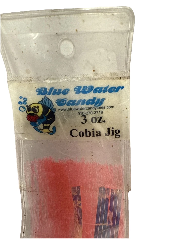 Plantilla Cobia Blue Water Candy marca 3 oz en señuelo de pesca rosa de agua salada Foto 3 de 4