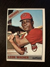 1966 TOPPS #65 LEON WAGNER CLEVELAND INDIANS EX-MT *Hot Corner Vintage* B