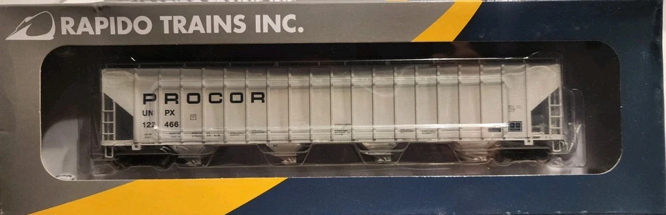 Rapido HO Scale PROCOR 5720 COVERED HOPPER UNPX BLACK SOLID MID #122466 - Image 2 of 3