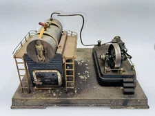 Incredibly Rare Vtg JF Josef Falk Germany Toy Horizontal Steam Plant Engine #487