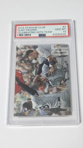 Clint Frazier [Celebrating With Team] #3 2018 Stadium Club card