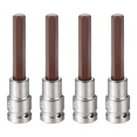 "4X H10 Sechskant-Stecknuss FüR 1/2\" Antrieb 4\" LäNge S2 Stahl CR-V"