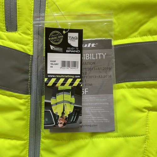 NWT Result Safeguard Soft Padded Jacket Womens XS Safety Yellow Reflective R325F - Picture 4 of 10