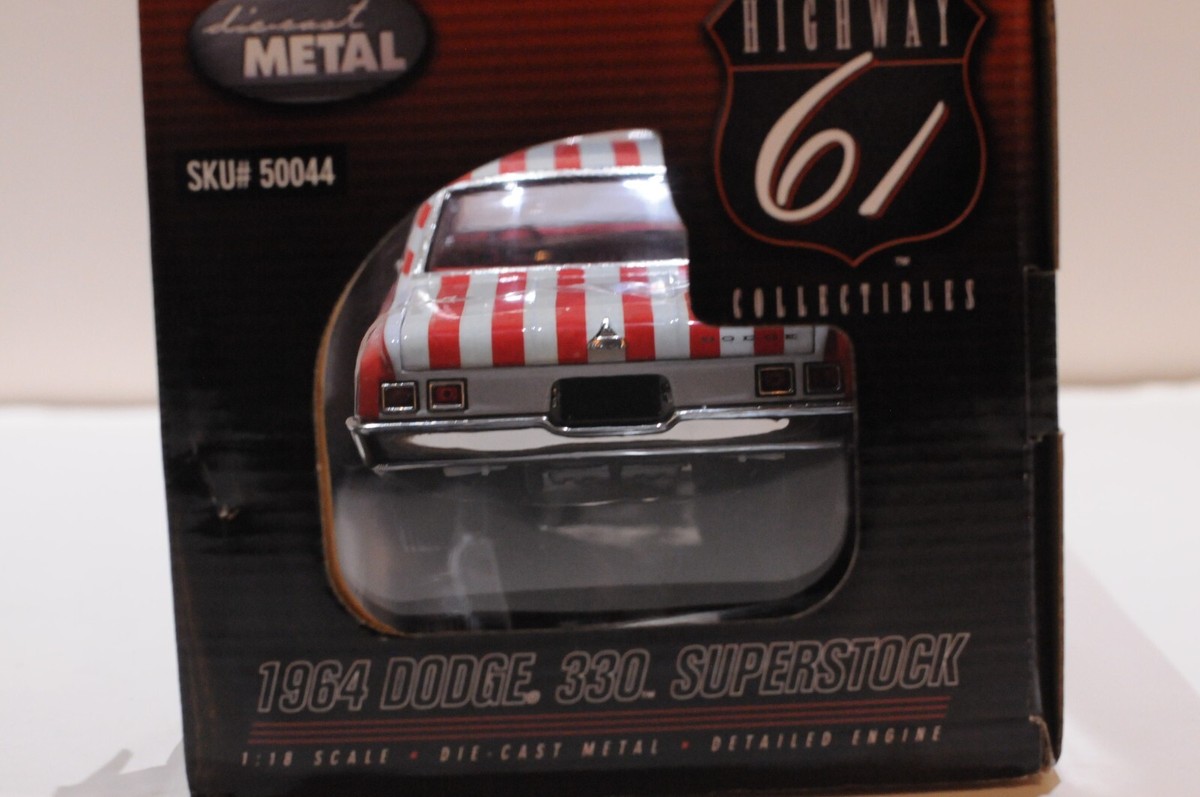 HIGHWAY 61 1964 DODGE 330 SUPERSTOCK SCALE 1:18 DIE CAST NEW