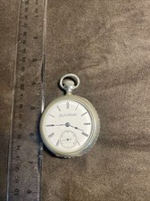 1895 ELGIN 18S 7J Silveroid Pocket Watch Working
