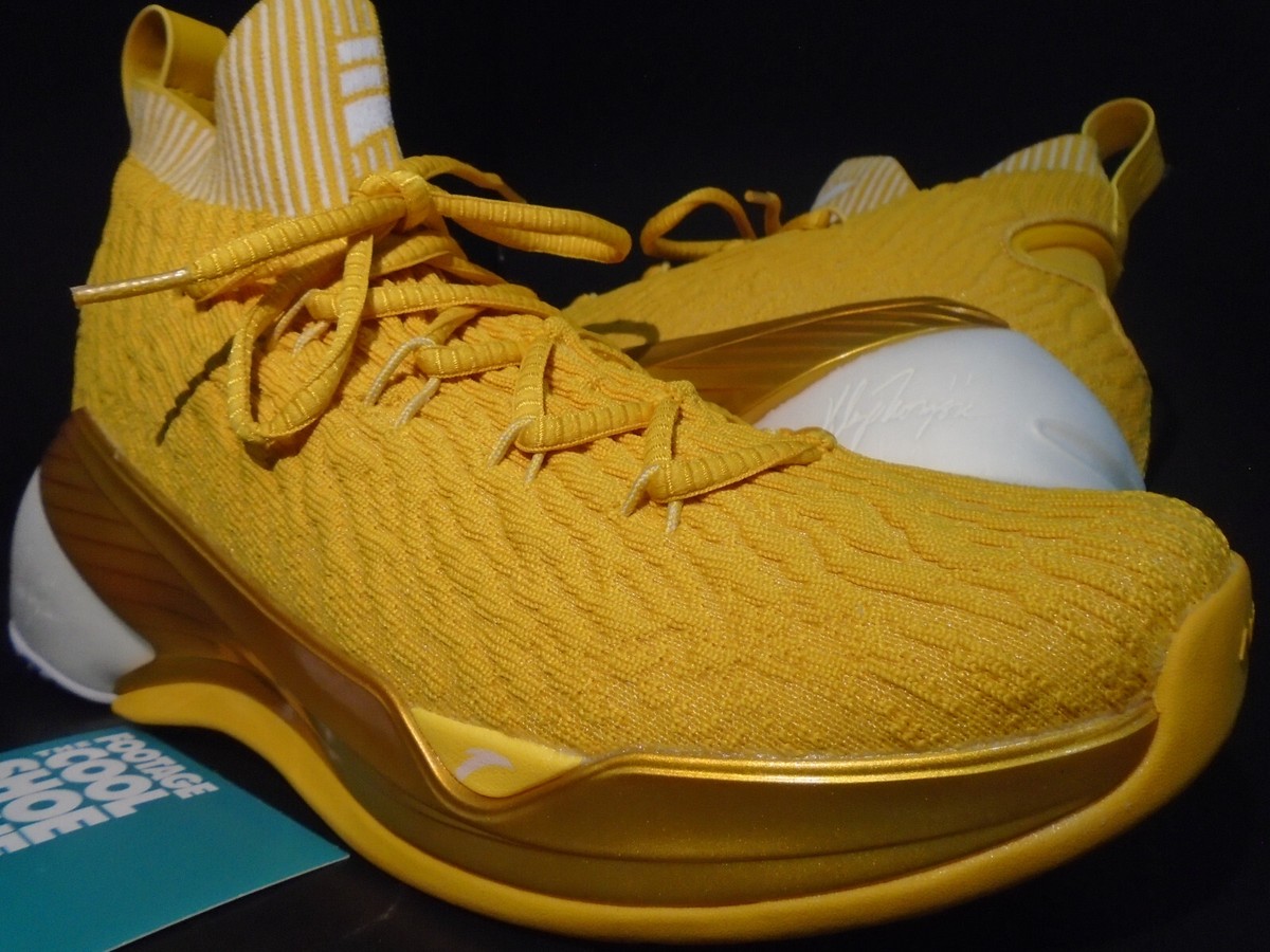 2019 ANTA KT4 KLAY THOMPSON IV GINGER YELLOW GOLD OFF WHITE