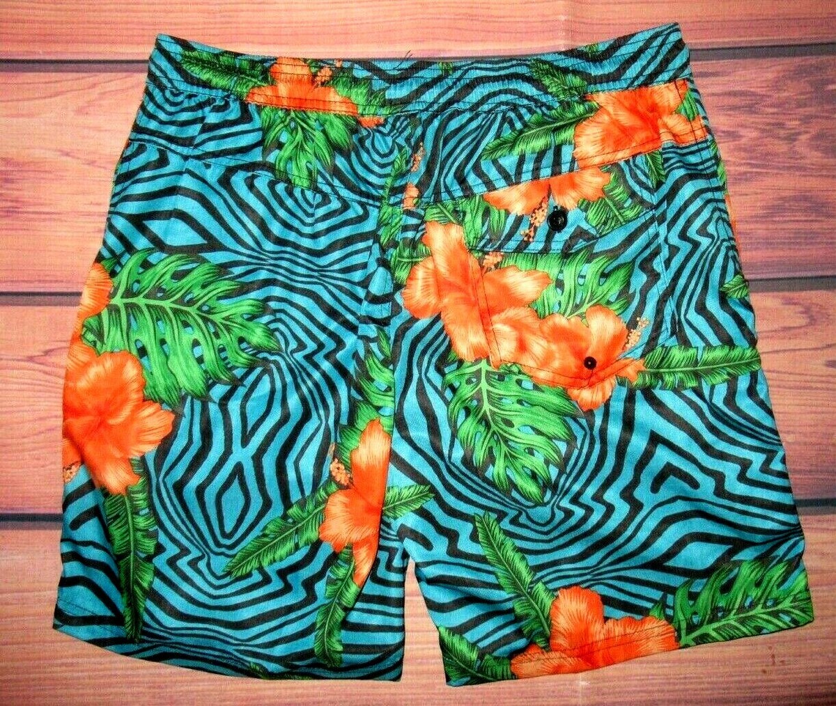 MENS LOST HAWAIIAN FLORAL DRAWSTRING SWIM BOARD SHORTS SIZE L | eBay