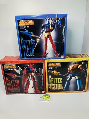 Bandai Soul of Chogokin GX-18 GX-19 GX-20 Getter Robot Dragon