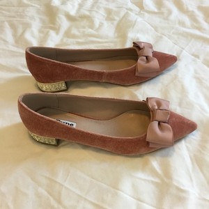 Size Flats Jewel Velvet Heel Bnib Pointed Bow 7 Pink Uk Dune Blush 40 CnwHqzT