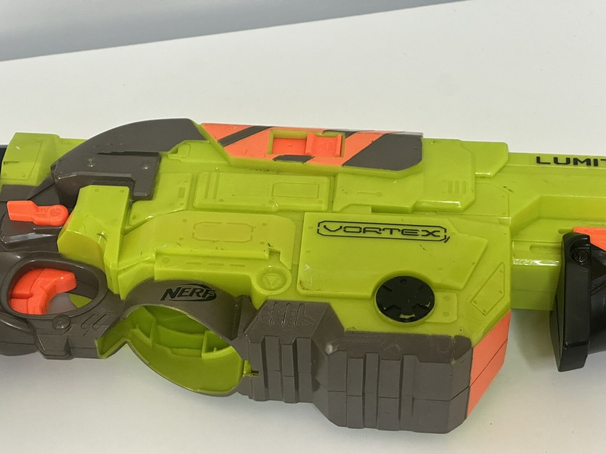 Nerf Vortex Lumitron Disc Blaster Toy Gun Only No Magazine Or Any