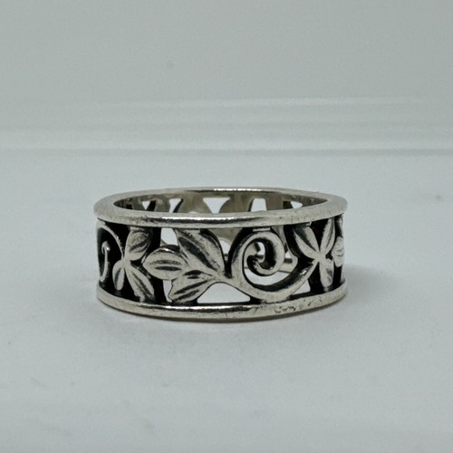 Retired James Avery 925 Silver Vine Band Ring, Size 6.5 - Stackable Design! - Picture 2 of 9