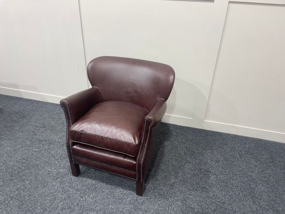 John Lewis Halo Little Professor Leather Armchair In Biker Tan eBay