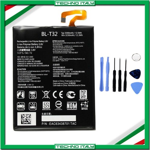 BATTERIA ORIGINALE LG 3300MAH per G6 H870 BL-T32 POLIMERI LITIO USATA ORIGINALE