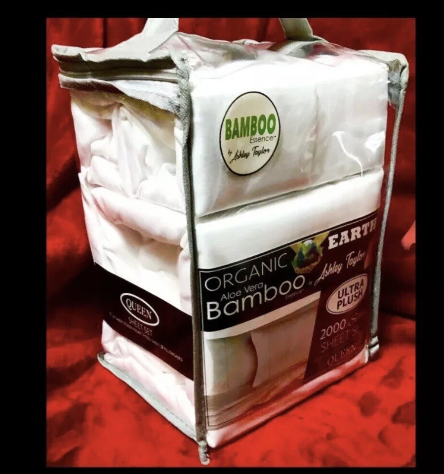 * Охлаждающий комплект простыней с глубокими карманами из алоэ вера бамбук Ashley Taylor 2000 КОРОЛЕВСКИЙ РАЗМЕР - Изображение 3 из 4