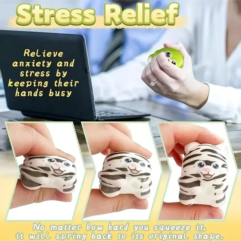 20PCS Squishy Stress Relief Toys Cute Animal Soft PU Foam Squeeze Party Favors - Image 4 of 4