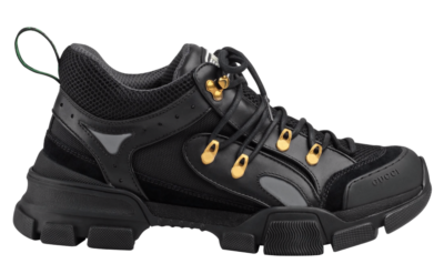 Gucci Mens Flashtrek Journey Black Leather Hiker Chunky Boot