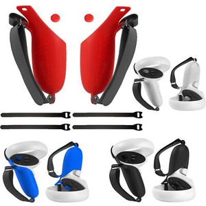 1Pair Poignée en silicone Couverture avec/ Sangle fixe pour Quest 2 VR Contrôleur