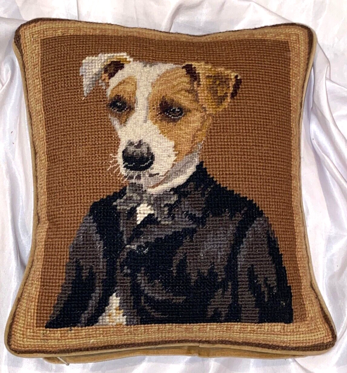 Embroidered dog pillow cheap