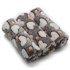 BumaiGo 3 Pack Puppy Blanket for Pet Blanket Throws Small Dog Cat Soft Blanket