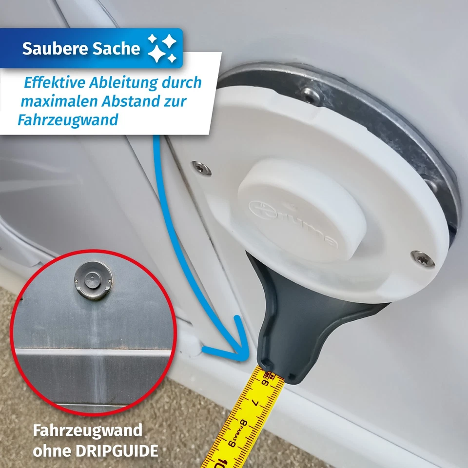 MAJOCOMPTEC® DRIPGUIDE MAX | Kondensatablauf | Zubehör für Wohnmobil Heizung Truma Alde