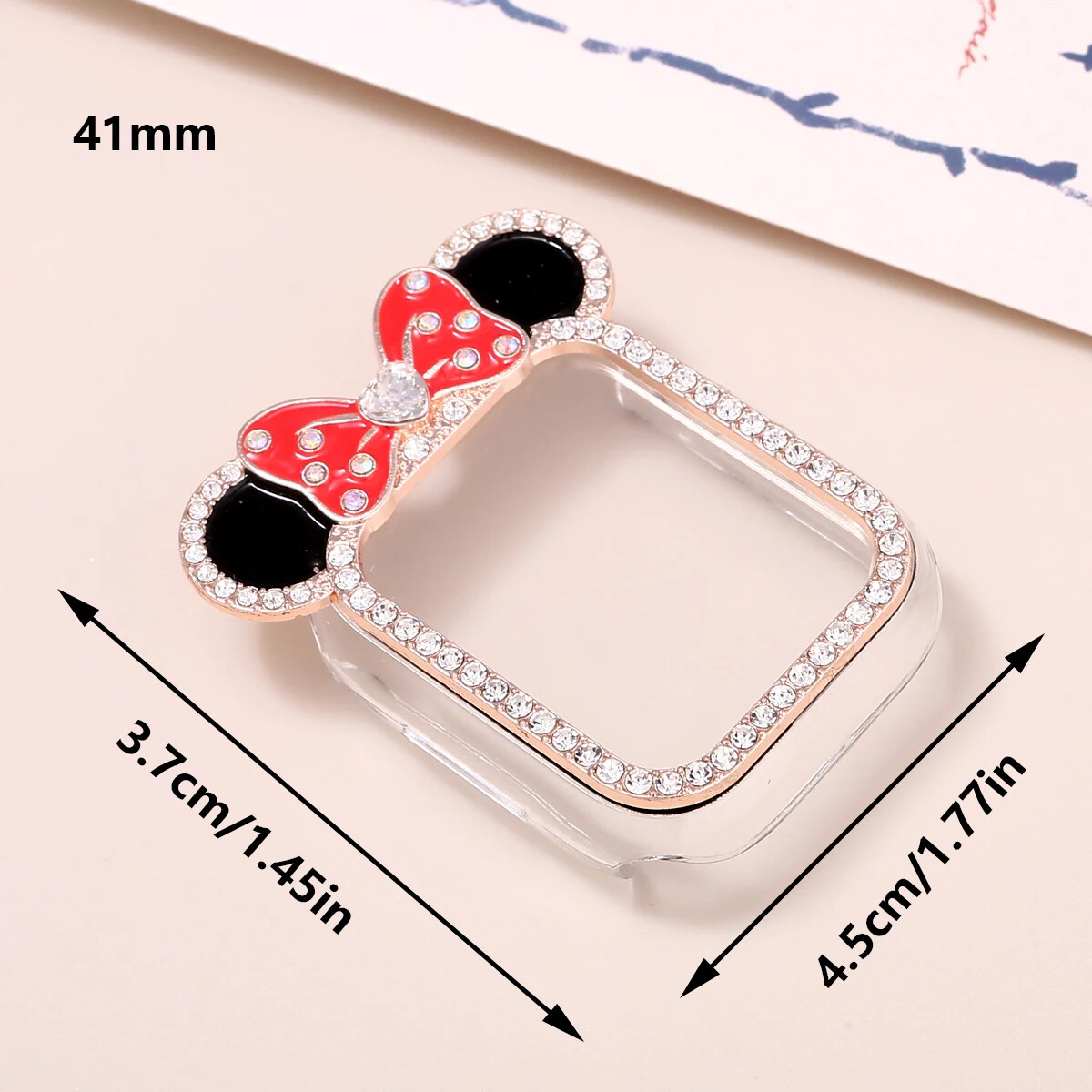 Applewatchカバーデコ Cute Case for Apple Watch 9 8 7 Rhinestone Cartoon Frame