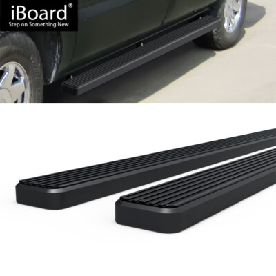 Running Board Side Step Bars 4in Aluminum Black Fit Cadillac