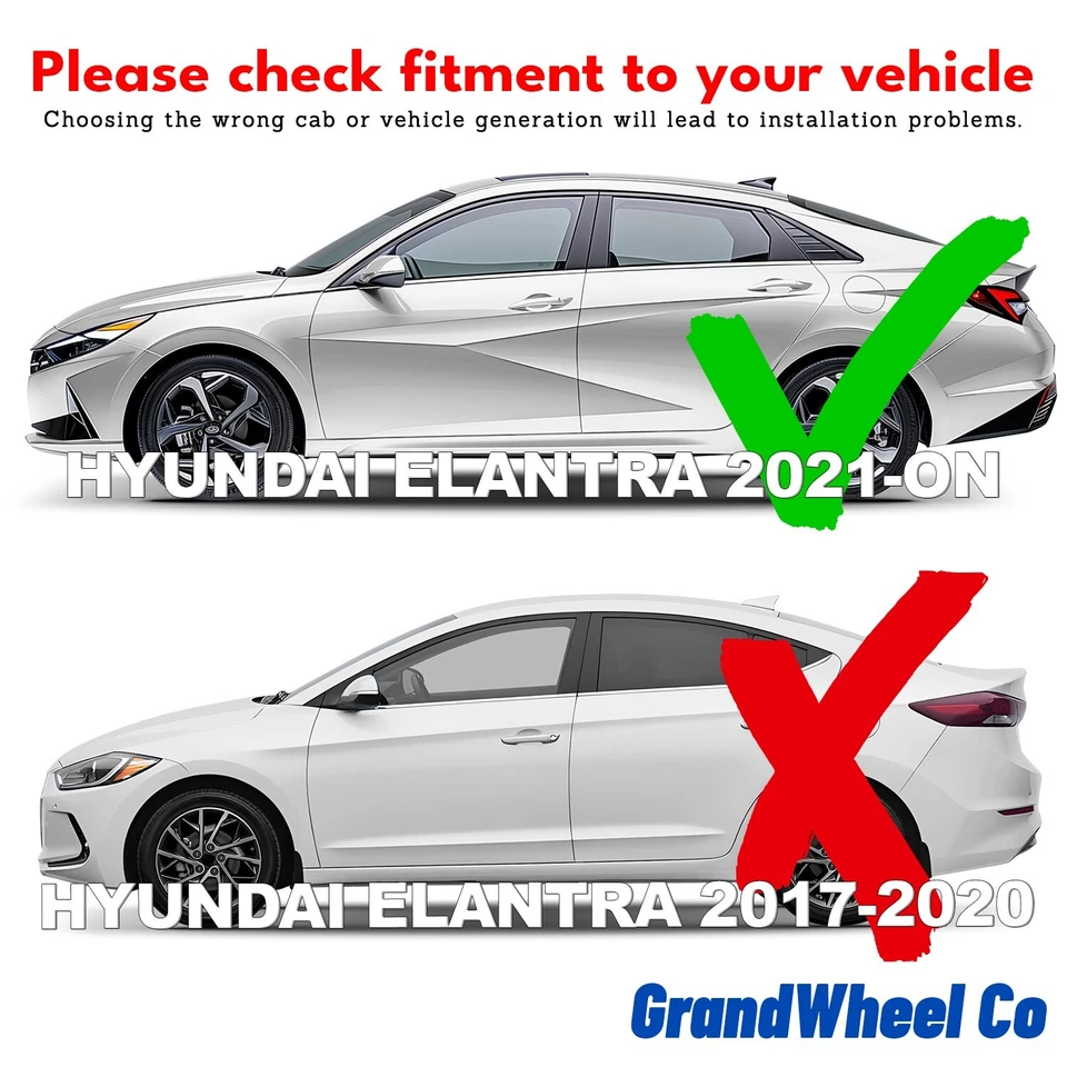 Protectores de lluvia viseras de ventilación para Hyundai Elantra 2021-2025 Foto 3 de 4