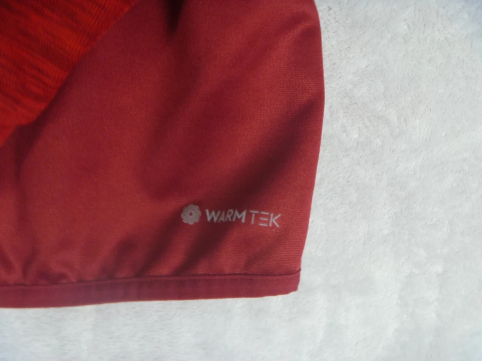 Tek Gear пуловер куртка мужской размер XXL 1/4 молнии рубашка красный длинным рукавом 2XL - Изображение 2 из 4