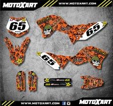 Full Custom Graphics Kit to fit KTM 65 2009 - 2015 METAL Style stickers decals 
