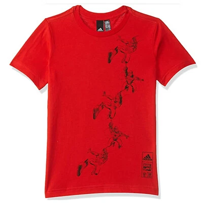 Adidas X Marvel Comic Enfants Garçons Spiderman tee T-Shirt #50 Juillet 1967 Rot - Photo 1/4