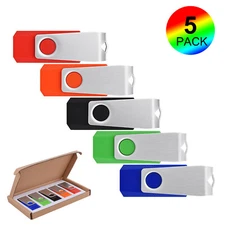 5/10 Pack 32GB Swivel USB 2.0 Flash Drive Memory Sticks Thumb Pen Drive Storage