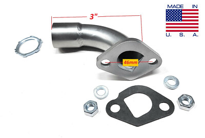 Exhaust With Muffler For Predator 212cc Hemi Or Non Hemi, GX160, GX200 - View #2