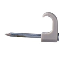 9 x 18 Flat Cable Clips for 10-16mm Twin and Earth Cable Grey x600