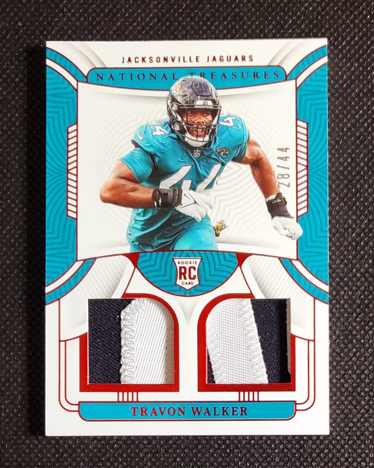 28/44 Travon Walker 2022 National Treasures Red Dual Patch #RDM-TWA RC Rookie 