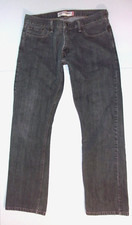Men's Levis 514 Slim Straight charcoal washed Jeans 34WX32L.