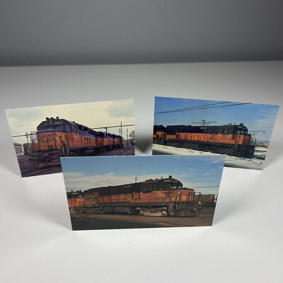 Milwaukee Road GP-40 2067, G.E. U23B 5003, G.E. U25B 5057 Locomotive Postcards