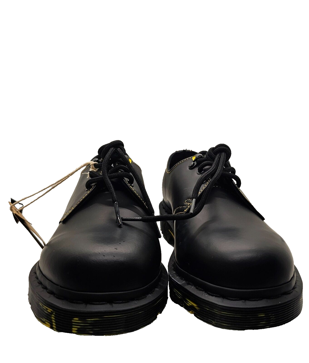 Dr. Martens 1461 Marbled Sole Black Leather yellow marble Dr. Martens 1461 Marbled Sole Black Leather yellow marble