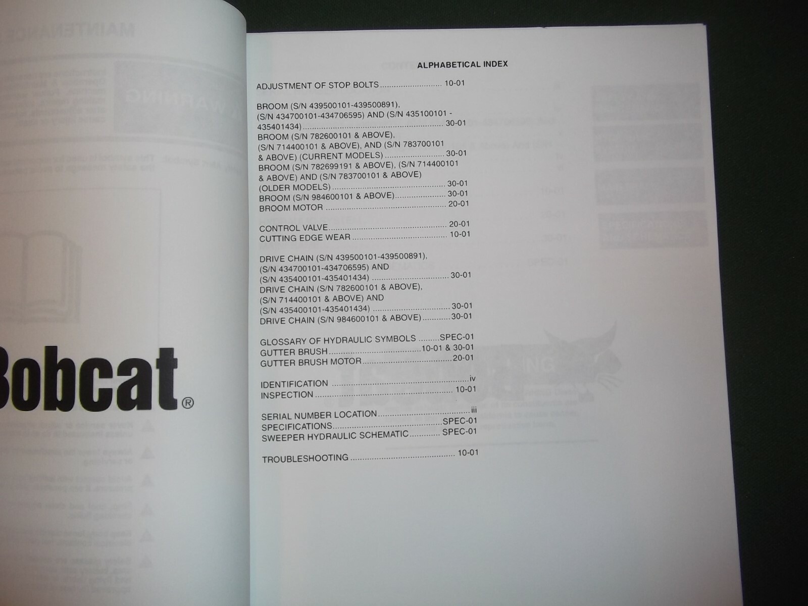 BOBCAT 44"-72" SWEEPER GUTTER BRUSH SERVICE SHOP REPAIR WORKSHOP MANUAL 6900898