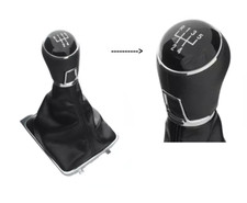 VW PASSAT B6 (2005-2011) SCHALTKNAUF SCHALTHEBEL + SCHALTSACK RACHMEN 5 GANG