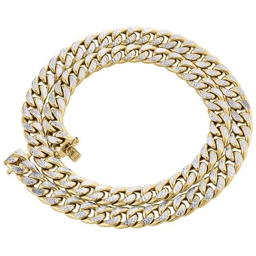 10K Yellow Gold Diamond Cut Hollow 