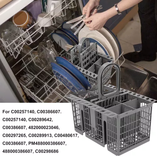 NEW Premium Quality Dishwasher Cutlery Basket Tray For Hotpoint Indesit - Grey - Picture 5 of 10
