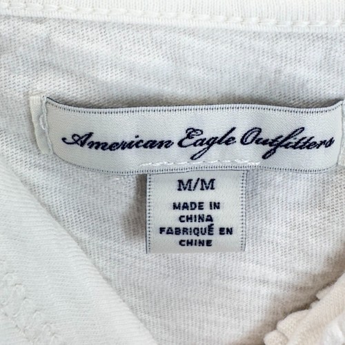 American Eagle Tank Top Women Sz M White Cotton Sleeveless V-Neck Aesthetic Y2K - Picture 10 of 12